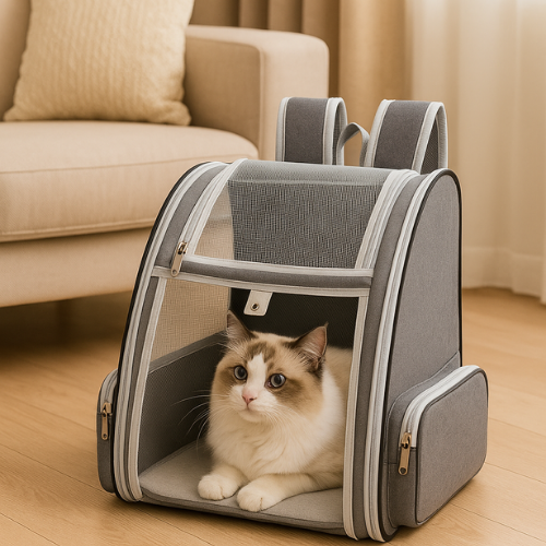 Sac de transport à dos pour chat