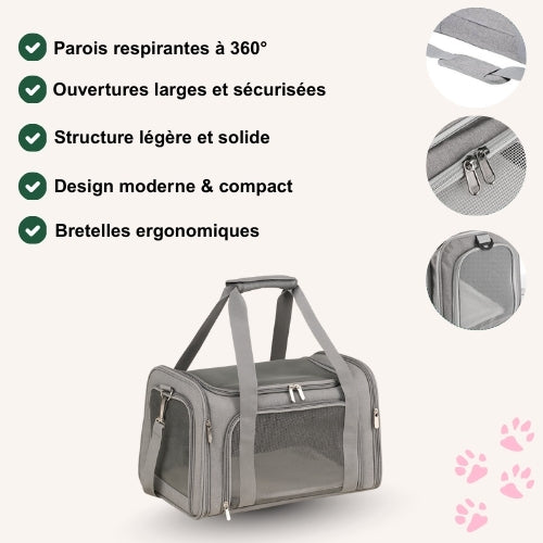 Sac de transport à dos pour chat en Nylon