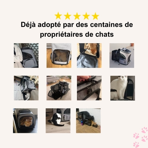 Sac de transport pour chat extensible