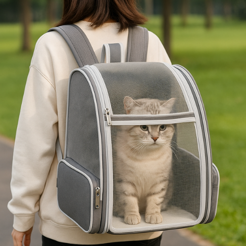 Sac de transport à dos pour chat
